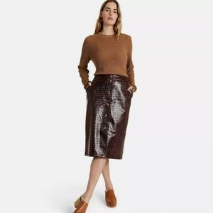 Target x Rachel Comey Faux Leather Croc Textured Pencil Skirt